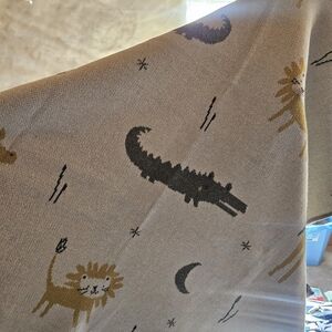 Avery Beige and Gray Animal Print Fabric